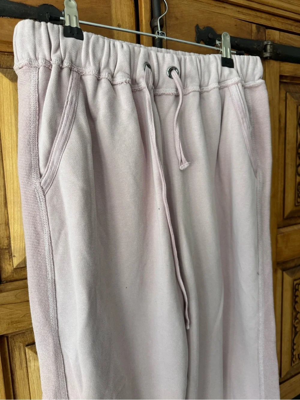 Hem & Thread Pink Drawstring Joggers - Picture 2 of 7